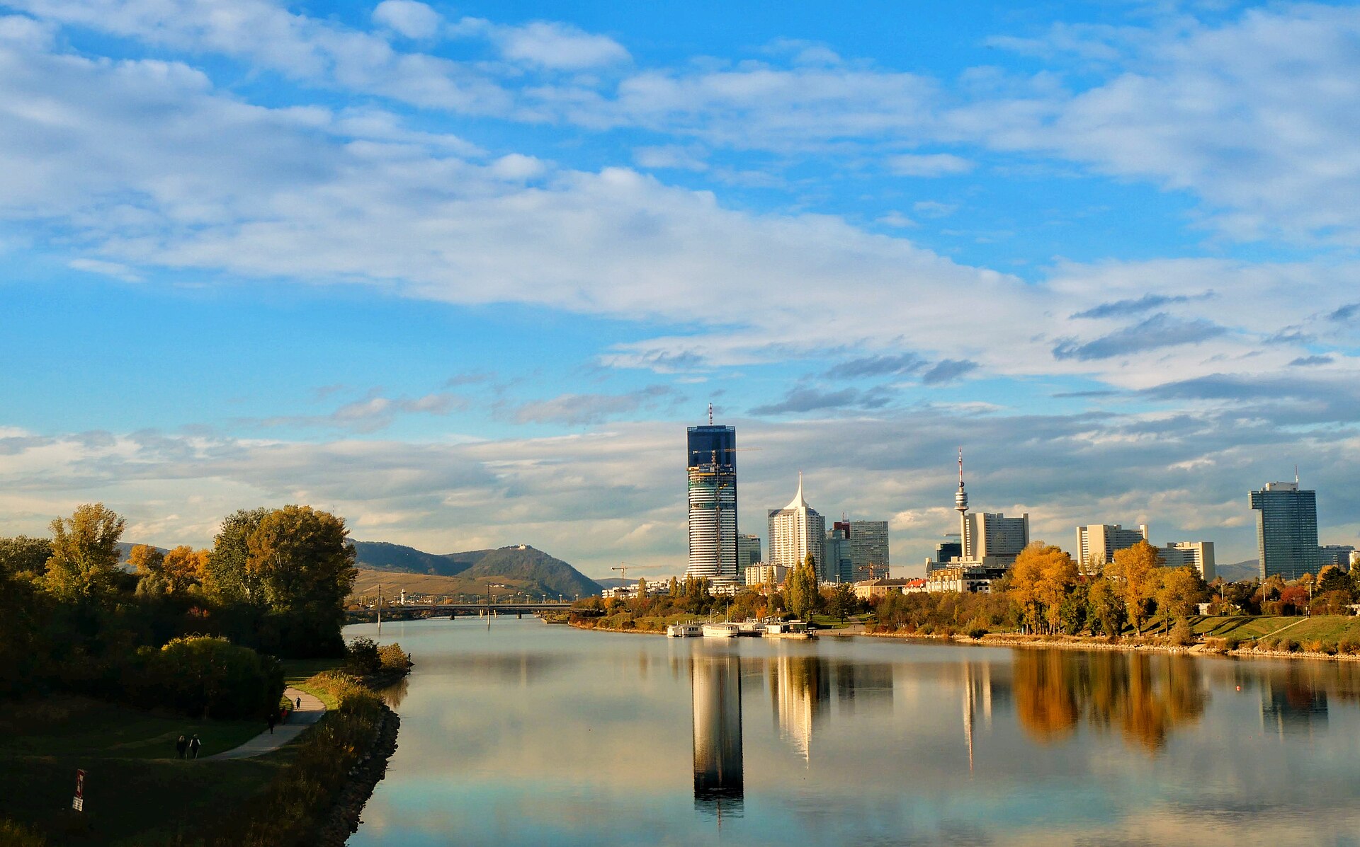 Vienna across the Danube, 17 December 2023. Sohom Datta, CC BY 4.0.
