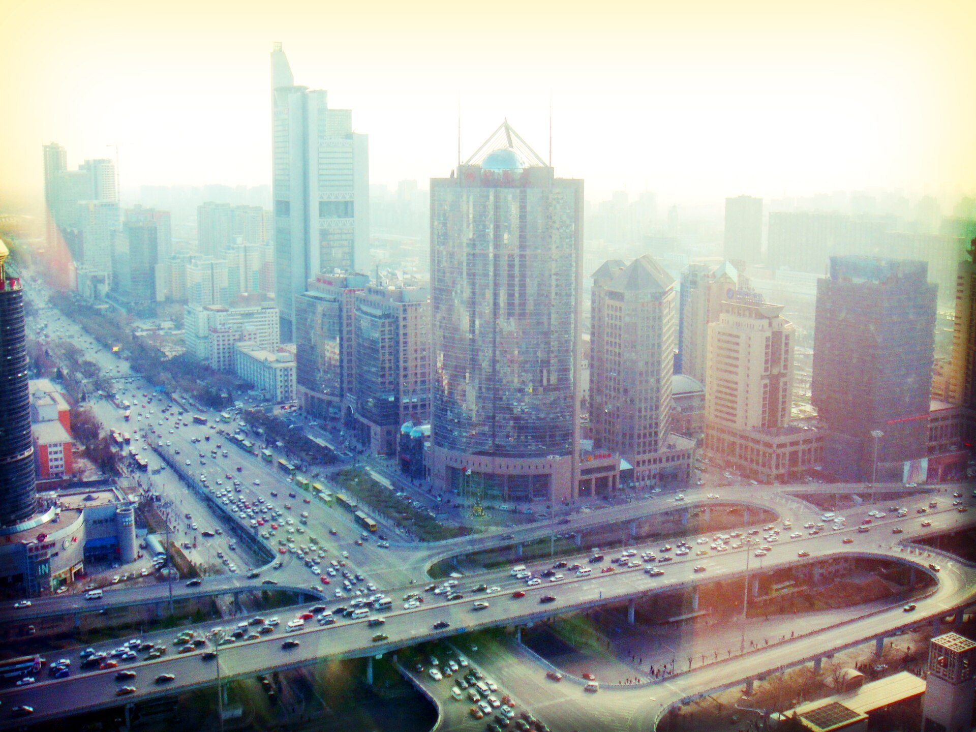 Beijing’s central business district seen from Guomao on 23 December 2011, in haze.