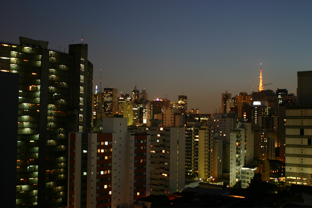 São Paulo at night, August 2005.