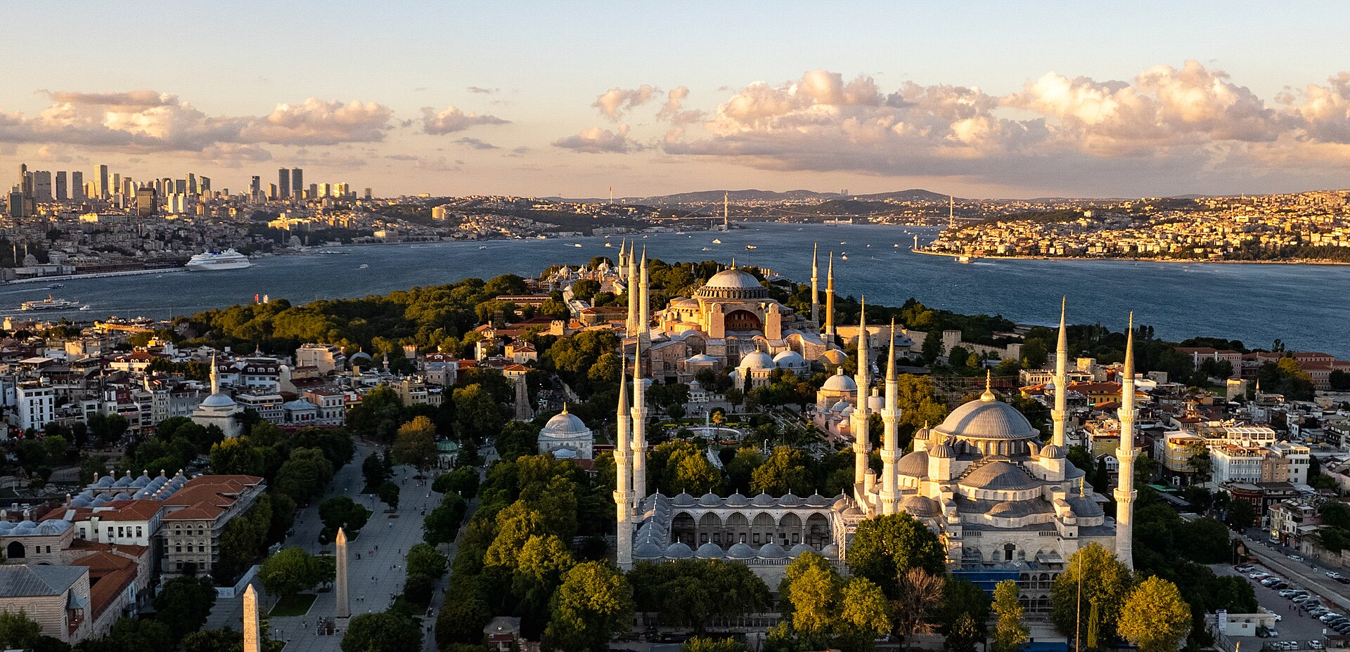 The historic peninsula and the newer skyline of Istanbul, 19 July 2022.