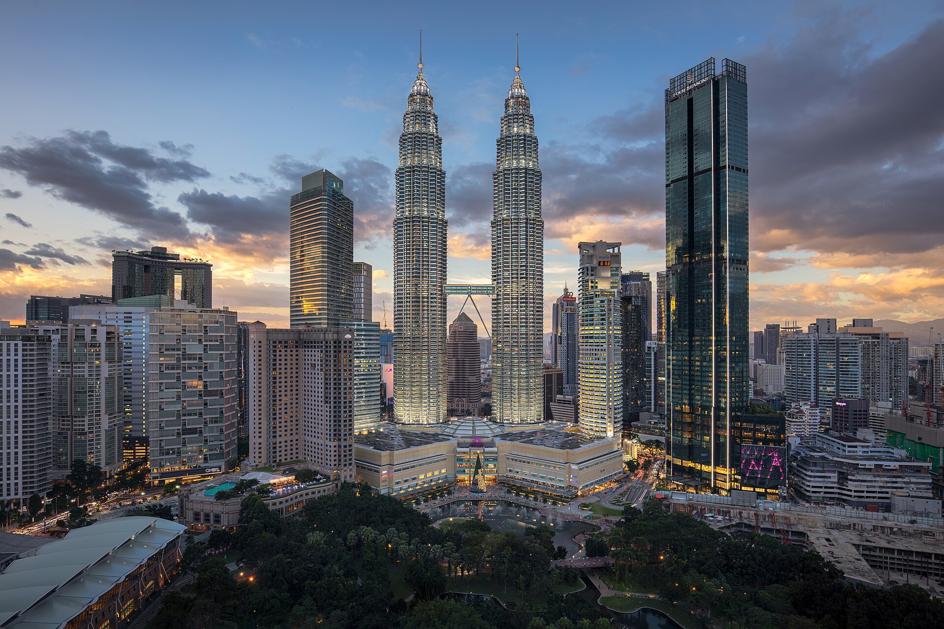 The Petronas Twin Towers in Kuala Lumpur, 3 December 2019.